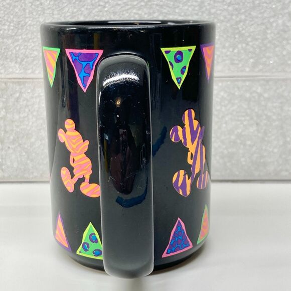 Vintage Disney Parks Mickey Mouse Safari Neon Coffee Mug Cup Animal Kingdom 16oz - Picture 6 of 11